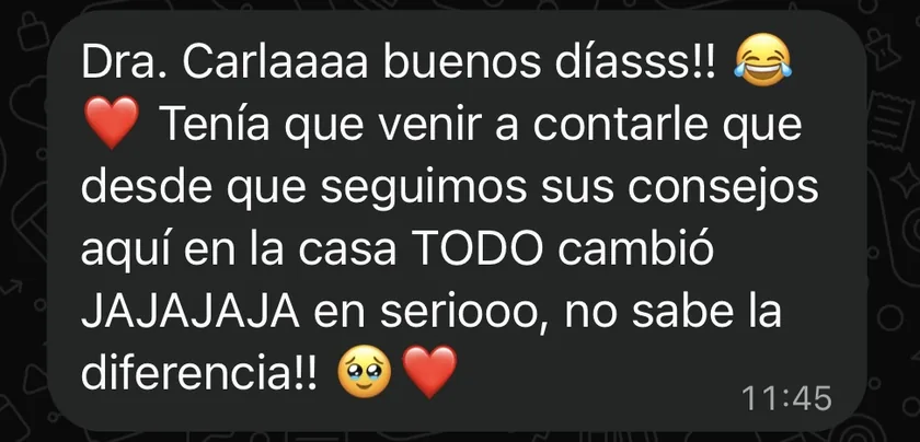 Mensaje de una mamá a Carla: desde que seguimos sus consejos aquí en la casa todo cambió